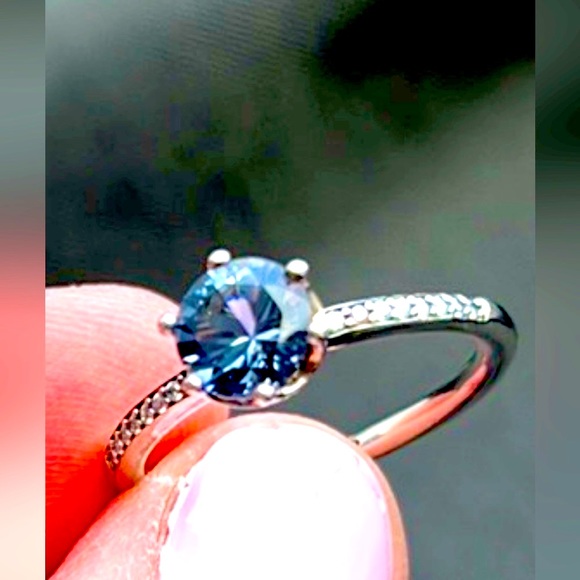 Pandora blue sparkling crown sterling silver size 56 automatic stamped pandora - Picture 4 of 7